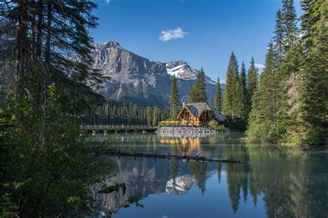 Emerald Lake In Yoho National Park British Columbia Canada Stock