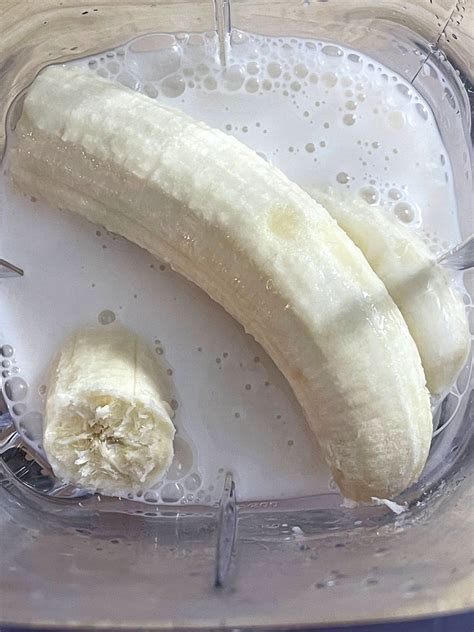 Korean Banana Milk With Almond Milk And Ripe Bananas