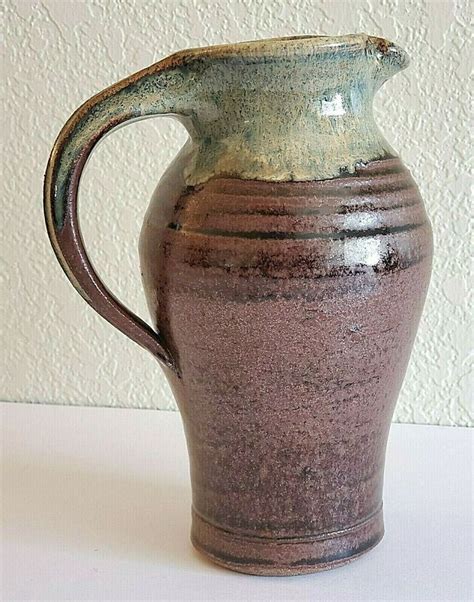 Vintage Handmade Ceramic Jug Pottery Stoneware Art Studio Pitcher