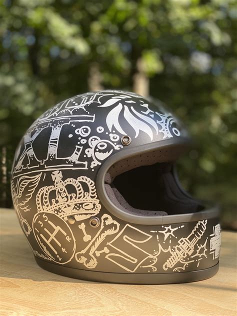 Painted Motorcycle Helmet Ubicaciondepersonascdmxgobmx