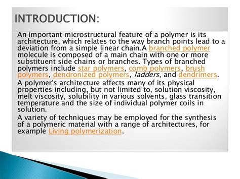 Polymer Architecture
