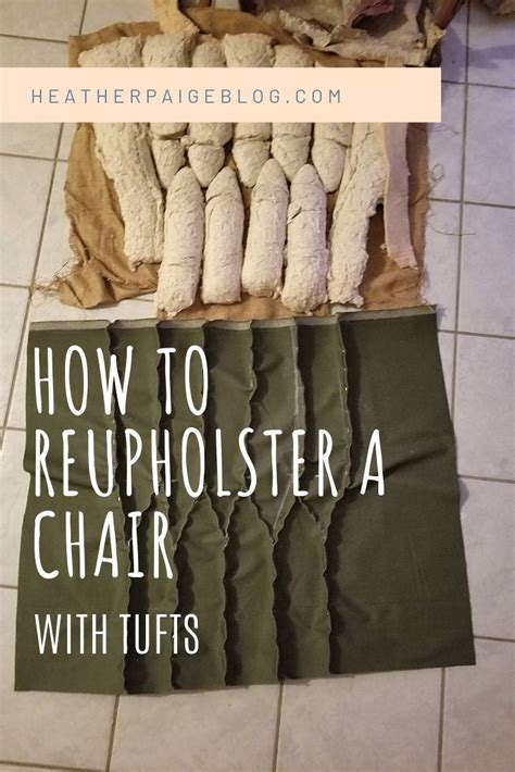 How to reupholster a chair: How to Reupholster A Chair with Tufts Part 2 in 2020 ...