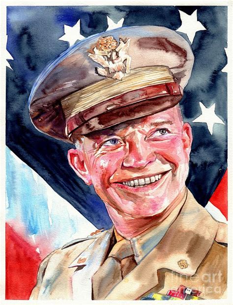 Us General Dwight D Eisenhower Painting By Suzann Sines Fine Art America
