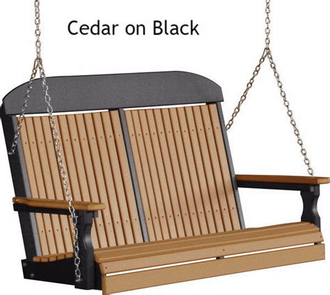 Luxcraft Classic Highback Poly Porch Swing Made By The Amish In Ohio