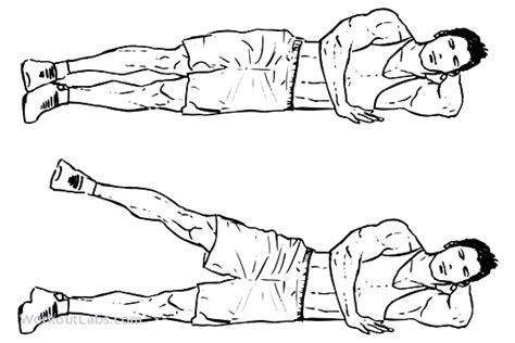 Lying Side Leg Lift Raise Illustrated Exercise Guide Workoutlabs