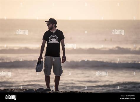 Portrait Of A Man On The Beach Stock Photo Alamy