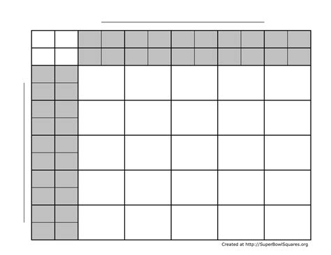 Printable Football Squares Sheets