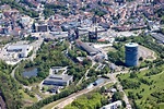 Luftaufnahme von Neunkirchen mit altem Hüttenareal in attraktiver ...