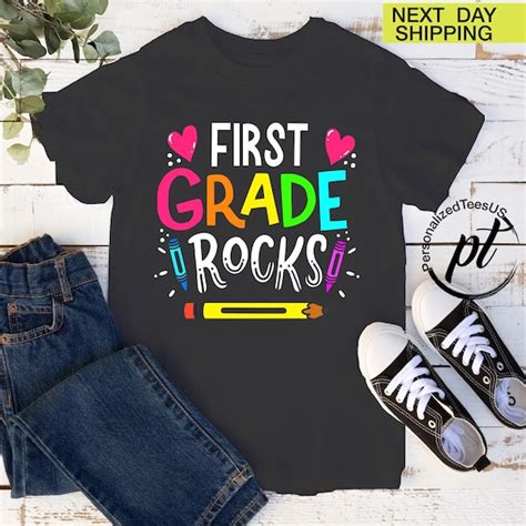 First Grade Shirtback To School Shirt1st Grade Teacher Etsy
