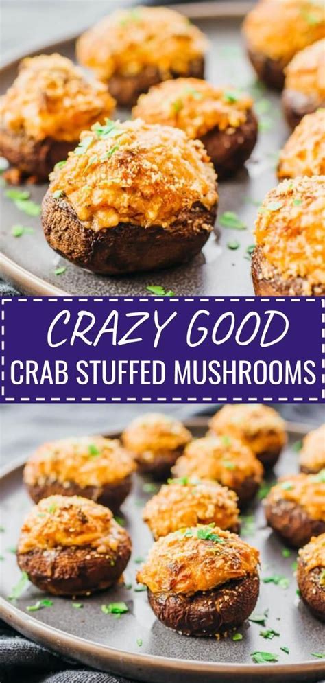 I desperately want to make crab stuffed mushrooms for holiday appetizers and this recipe looks like it's real tasty, however, i have a family member who absolutely. Make this for dinner: the best crab stuffed mushrooms ...