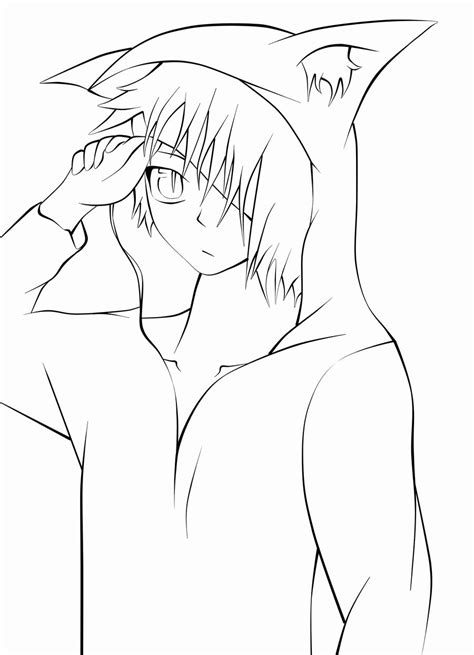 Anime Coloring Pages Wolf Boy Coloring And Drawing
