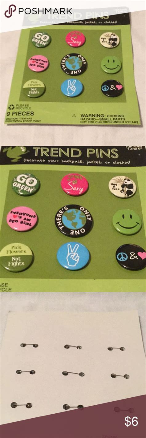 Nwt Set Of Trend Pins Very Cool Must Have Trending Must Haves Pins