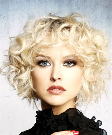 To prevent an excessive bulk these, … Short Curly Light Platinum Blonde Shag Hairstyle with ...