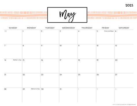 Pretty Patterns Printable Calendar For Moms Imom