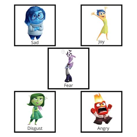 Inside Out Character Emotion Printable Etsy