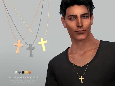 The Sims Resource Cross Male Necklace