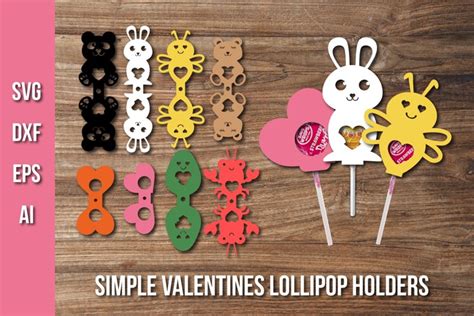 Valentines Lollipop Holders Svg, Valentine Candy (1760754)