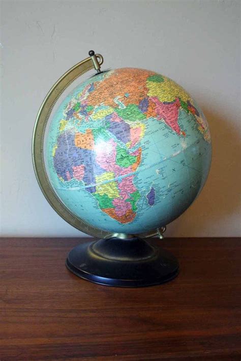 Vintage Replogle 12 Inch Reference World Globe Made In Usa Etsy