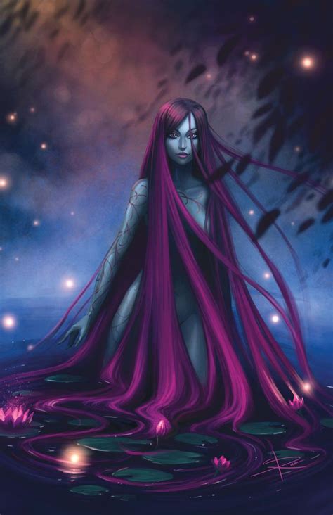 Purple Water Nymph Print From Sabine Richs Shop Water Nymphs Nymph