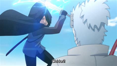 Sasuke Uses Chidori Boruto And Shinki Vs Urashiki Boruto Episode 125