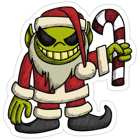 Evil Christmas Elf Stickers By Wislander Redbubble