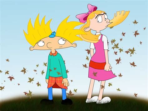Arnold Away From Helga By Hebofreire On Deviantart Hey Arnold 90s Cartoon Shows Arnold And Helga