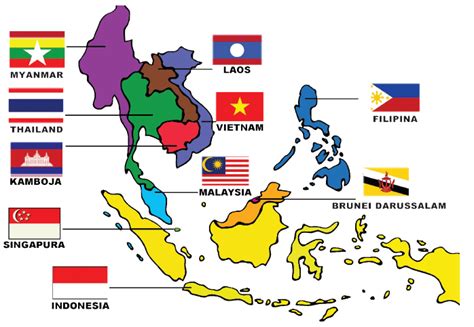 Kondisi Geografis Negara Negara Asean Materi Kelas Sd Tema Mobile