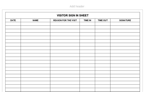 If you don't, drop your pen and do something else because mileage tracking can prove to be. Visitor Sign-In Sheet » The Spreadsheet Page