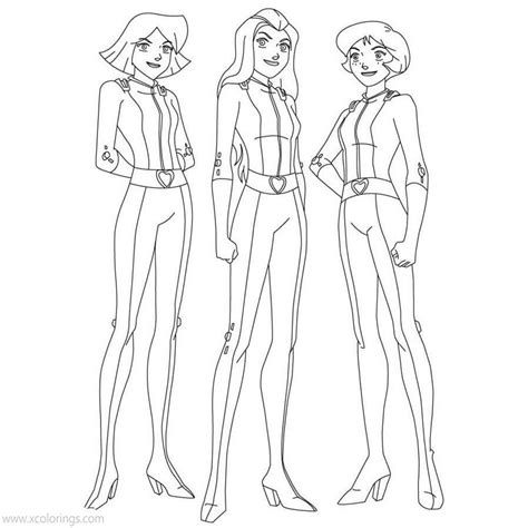 Totally Spies Coloring Pages Linear