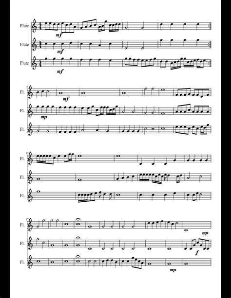 Flute Trio 1 Sheet Music For Flute Download Free In Pdf Or Midi