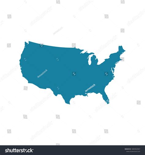 United States America Map Vector Illustration Stock Vector Royalty