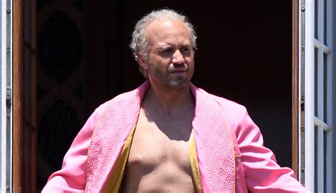 Edgar Ramirez Goes Shirtless Wears Pink Robe For ‘versace American