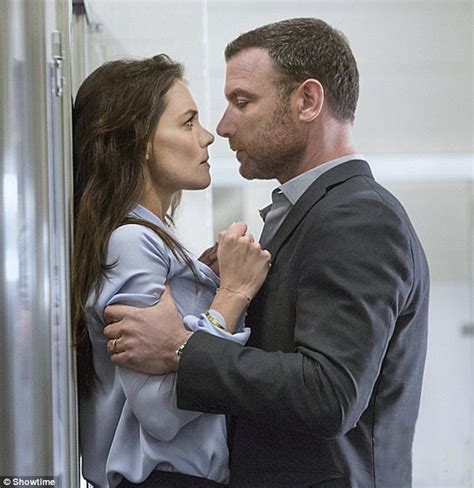 Liev Schreiber Pins Katie Holmes Against Wall In Tense Ray Donovan Trailer Daily Mail Online