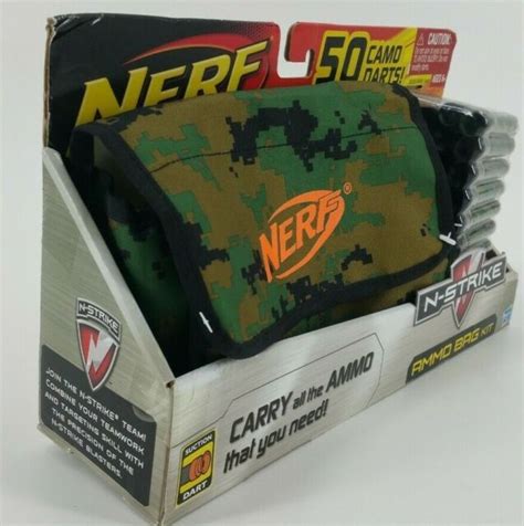 Nerf N Strike Ammo Bag Kit 50 Camo Suction Darts 2010 For Sale Online