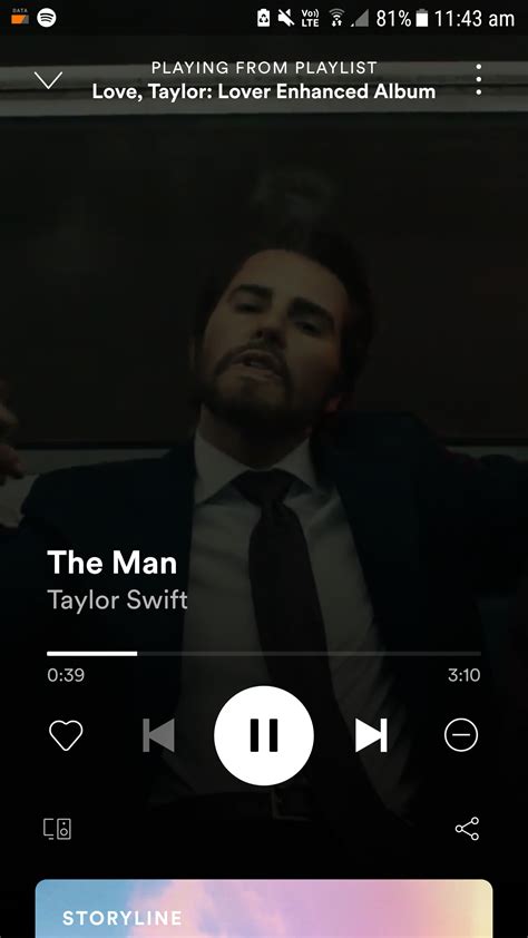 The Man On The Spotify Love Taylor Lover Enhanced Album Has Been