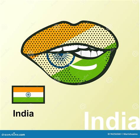 Lips With National Flag Stock Vector Illustration Of Design 96256568