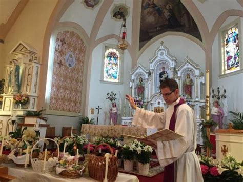Lord, sometimes we forget that the reason for your death is our sins. Easter Basket Blessing - St. Bridget/St. Dominic/St. Stanislaus Kostka - West Rutland, VT