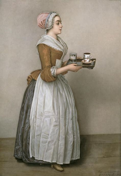 Servant Painting The Chocolate Girl By Jean Etienne Liotard Giclee Painting Giclee Print