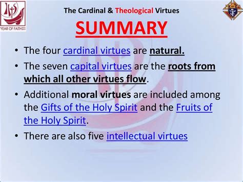 11 Oct 2013 Cardinal And Theological Virtues