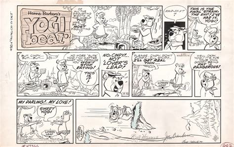 Comic Mint Animation Art Yogi Bear 1971 Gene Hazelton