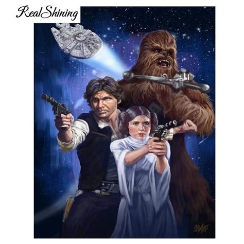 5d Diamond Painting Star Wars Kit Han And Leia Star Wars Kit Star