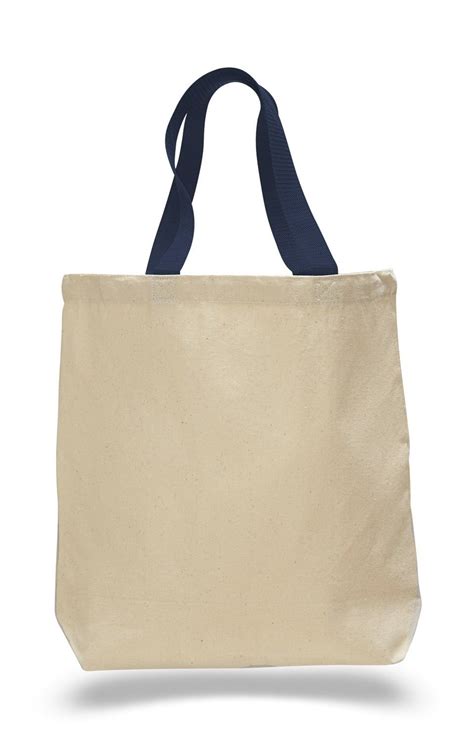 Canvas Tote Bag Wcolor Handles Art Craft Blank Tote Bags 1 Pack