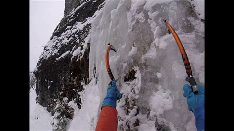 First Person Ice Climbing Champagne Slot Wi3 M357 Hyalite