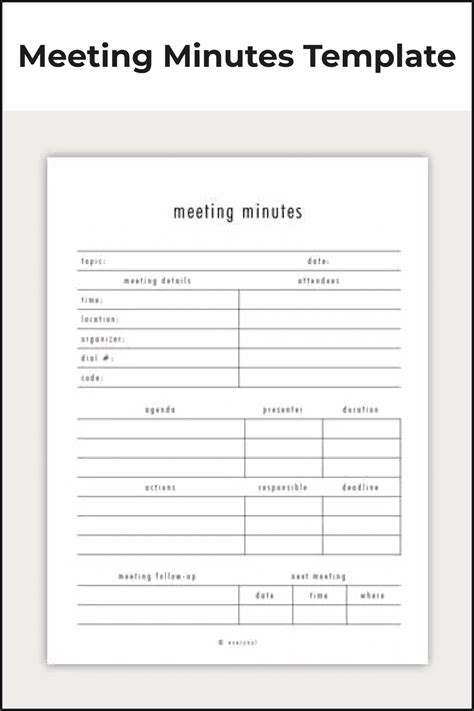 Best Meeting Minutes Template