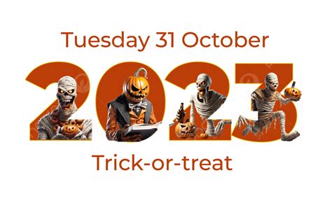 Trick Or Treat 2023 Trick Or Treating 2023 Halloween Png Transparent