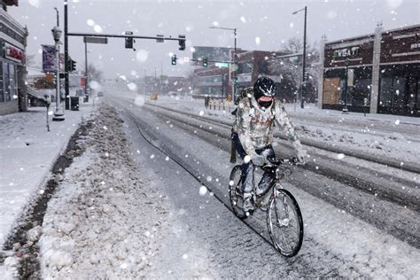 Photos From Blizzard Warning Issued As Denver Gets Major Snow Storm