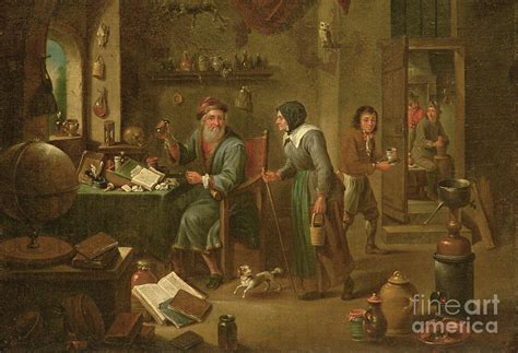 The Alchemists Study Painting By David The Elder Teniers Pixels