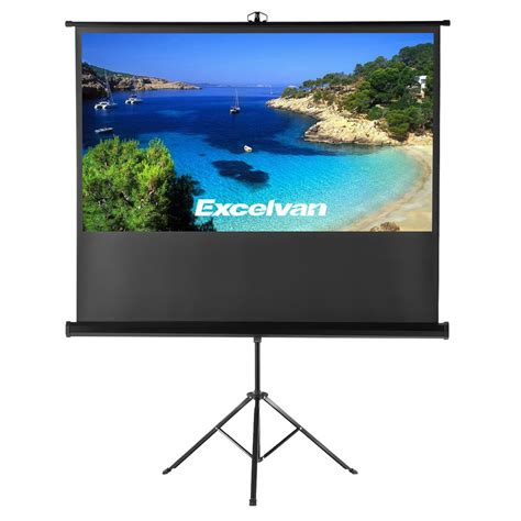 Excelvan Portable Projector Screen With Foldable Stand Tripod Movie