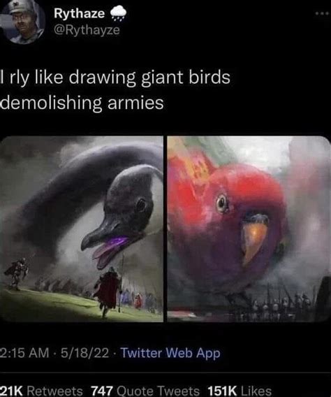 Rythaze Rythayze Rly Like Drawing Giant Birds Demolishing Armies