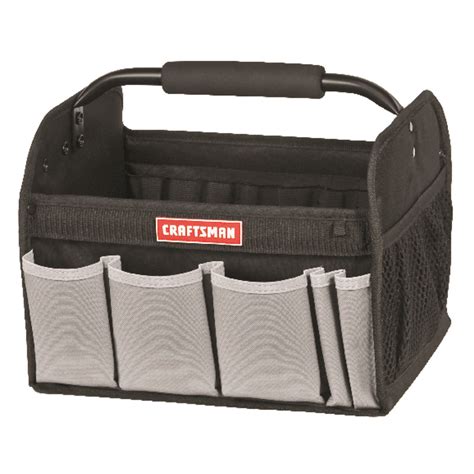 Craftsman 12 In W X 10 In H Ballistic Nylon Tool Tote 7 Pocket Black